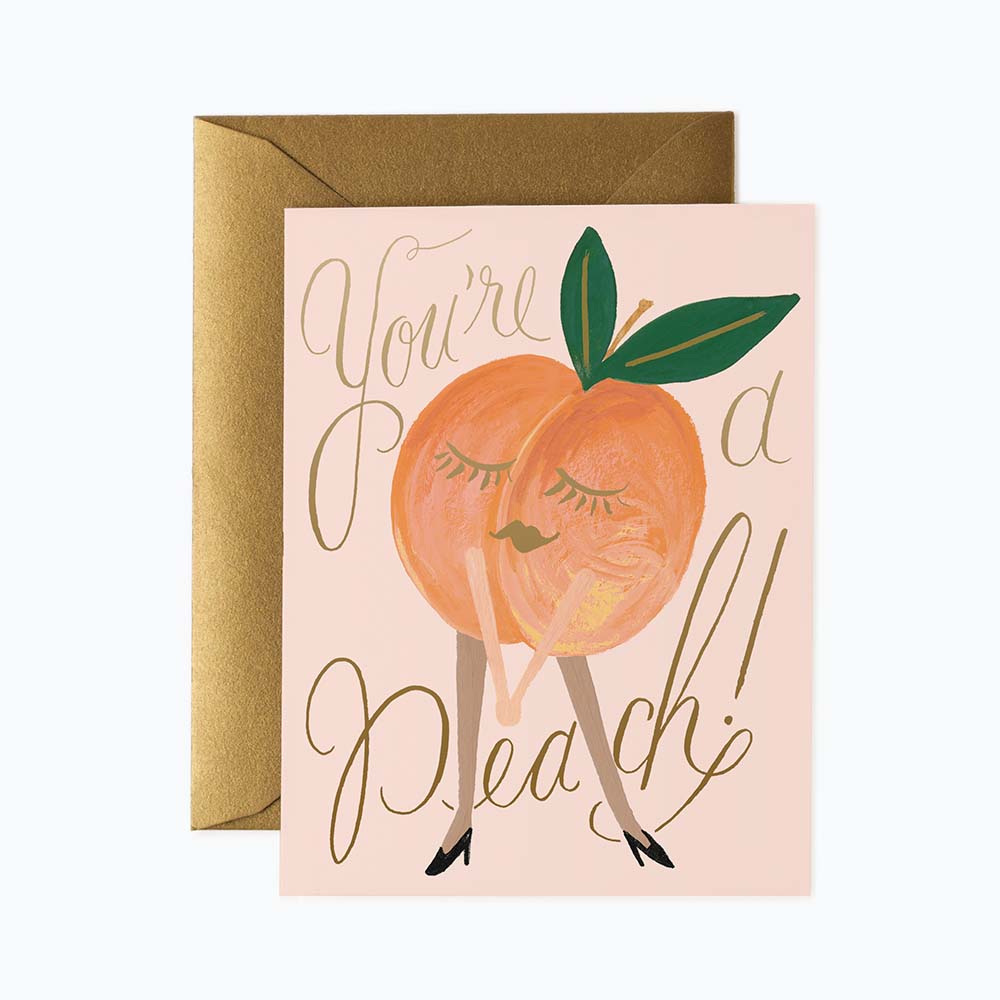 Tarjeta Postal Amor-Amistad - You're a Peach - Rifle Paper