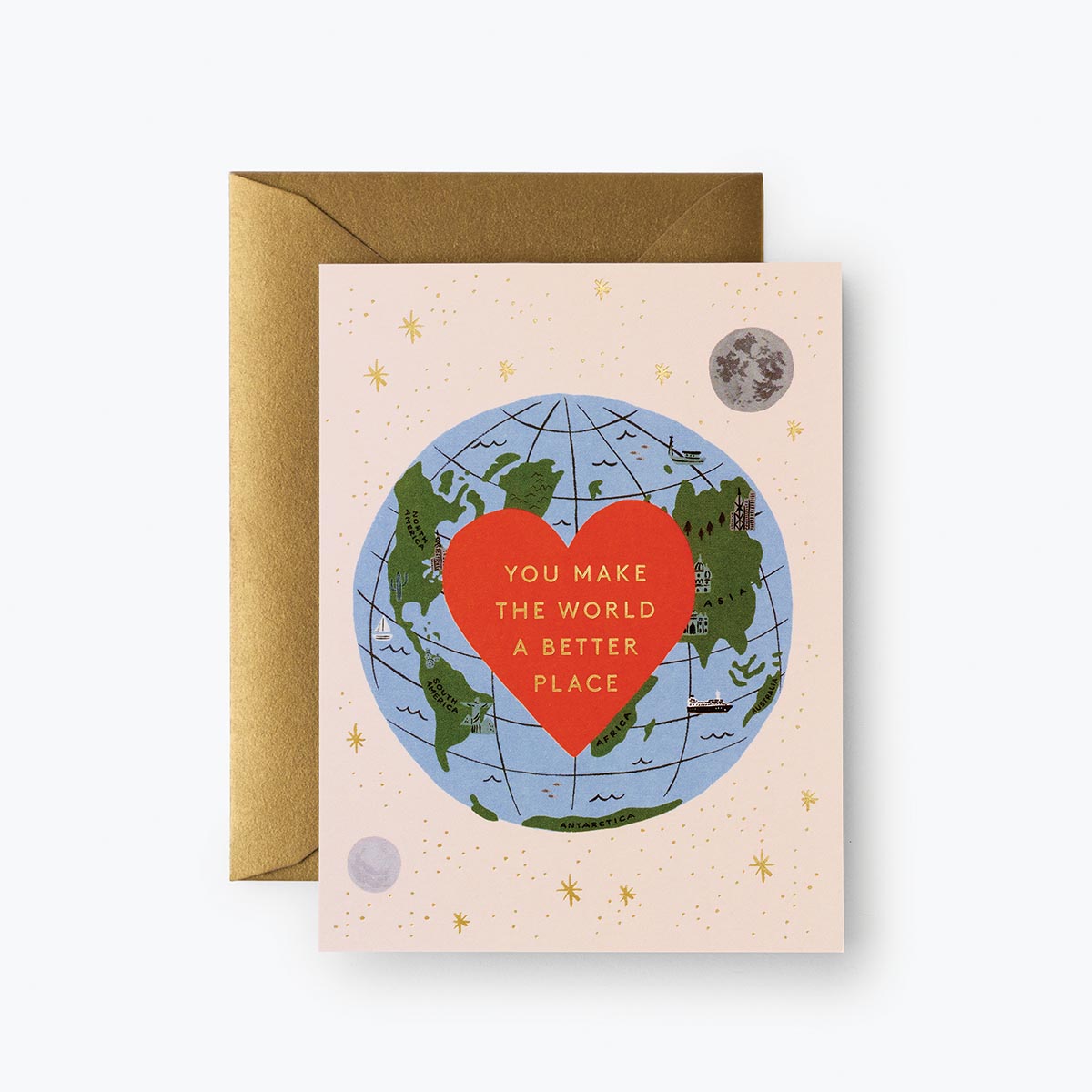Love or Friendship Postcard You Make the World Better - Rifle Paper