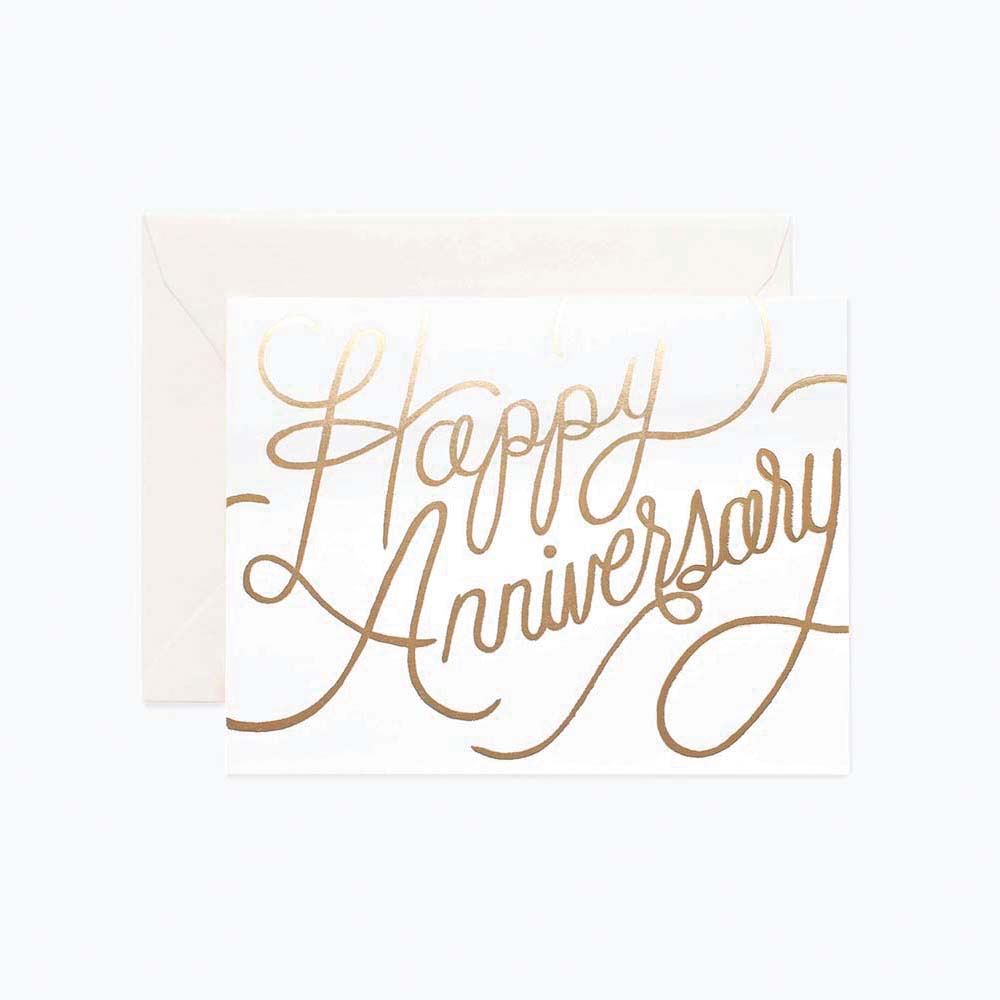 Tarjeta Postal Felicitación Aniversario Happy Aniversary - Rifle Paper