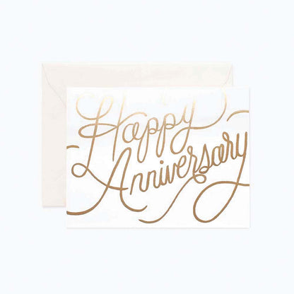 Tarjeta Postal Felicitación Aniversario Happy Aniversary - Rifle Paper