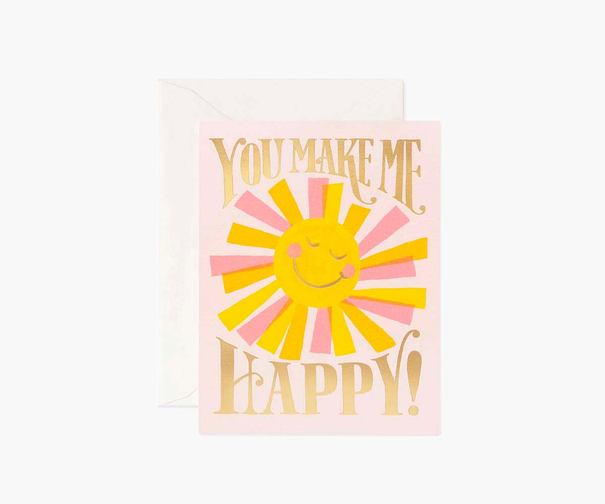 Tarjeta Postal amor You Make Me Happy - Rifle Paper
