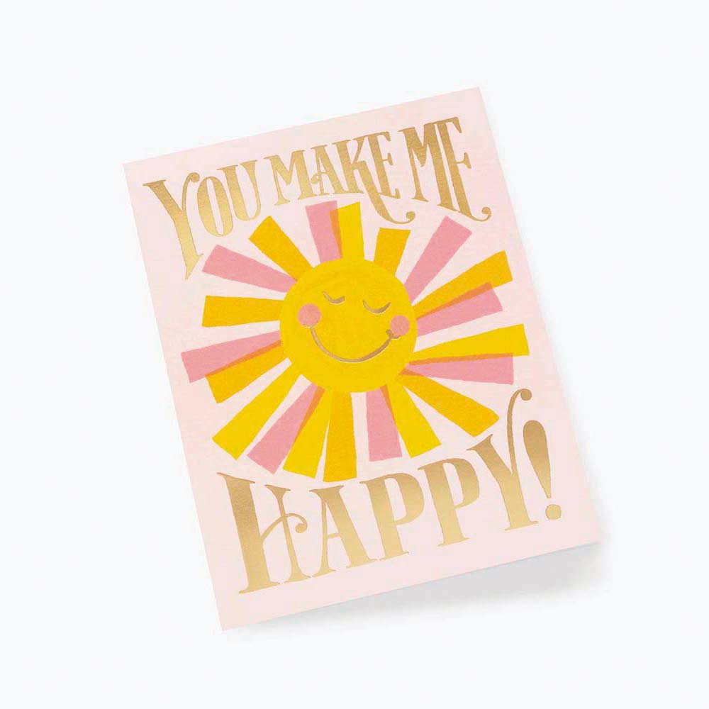 Tarjeta Postal amor You Make Me Happy - Rifle Paper