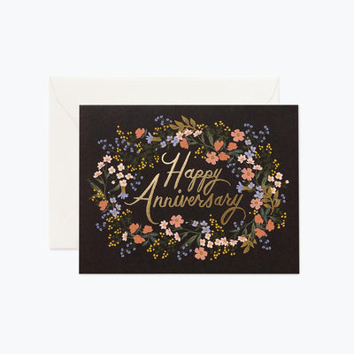Wreath Anniversary Greeting Card - Rifle Paper