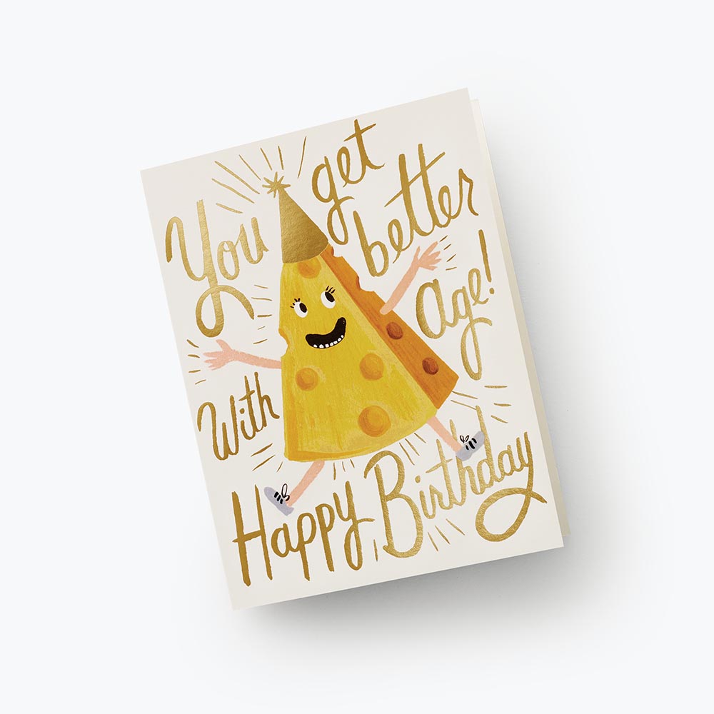 Postal felicitación cumpleaños Better with Age - Rifle Paper Co
