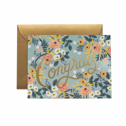 Postal Felicitación Blue Meadows Congrats - Rifle Paper