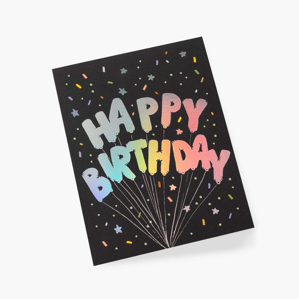 Tarjeta postal cumpleaños Mylar Balloons - Rifle Paper Co