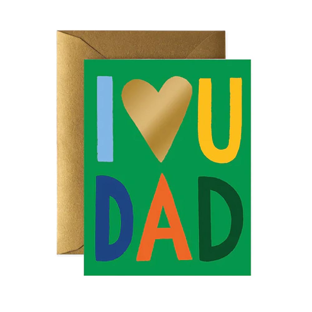 Tarjeta Postal Día del Padre - I Love You  Dad - Rifle Paper Co