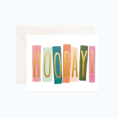 Tarjeta Postal felicitación Hooray! - Rifle Paper