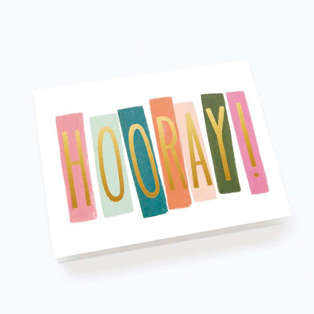 Tarjeta Postal felicitación Hooray! - Rifle Paper
