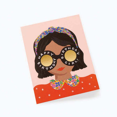 Headband Birthday Girl Birthday Greeting Card - Rifle Paper