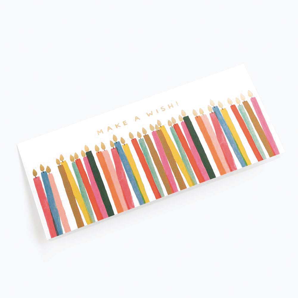 Tarjeta Postal Cumpleaños Velas Make a Wish Candles - Rifle Paper