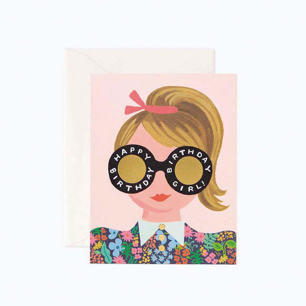 Tarjeta felicitación cumpleaños Meadow Birthday Girl - Rifle Paper
