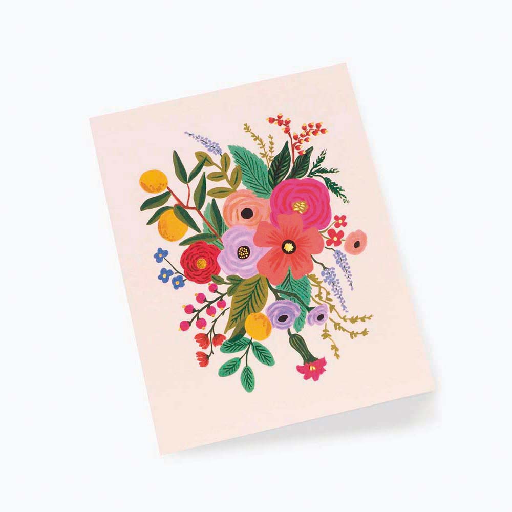 Tarjeta Postal Flores Rosa Pálido Garden Party Blush - Rifle Paper