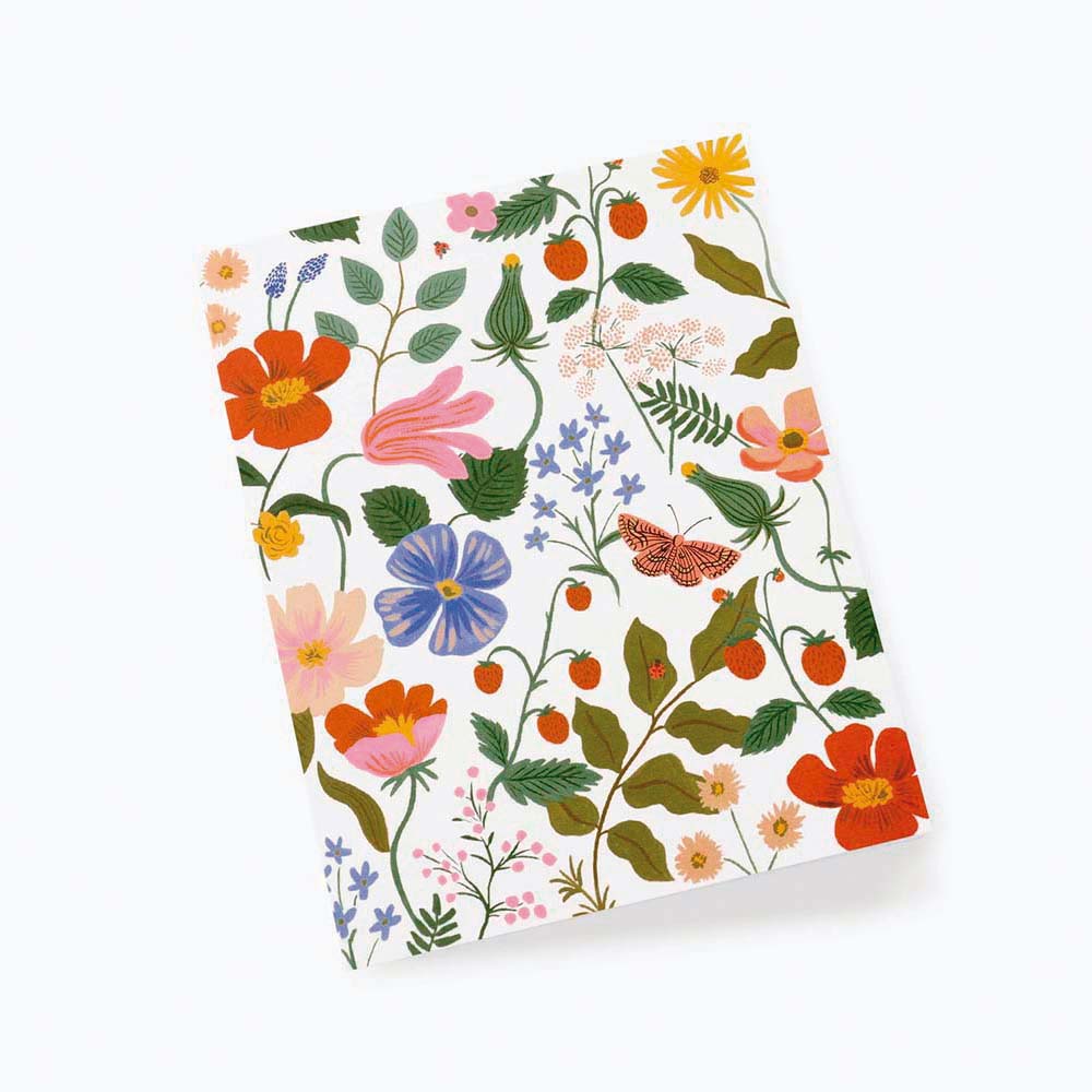 Tarjeta Postal Flores Strawberry Fields Cream - Rifle Paper