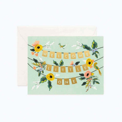 Tarjeta Postal nacimiento Welcome Garland - Rifle Paper