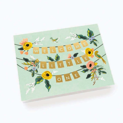 Welcome Garland Birth Postcard - Rifle Paper