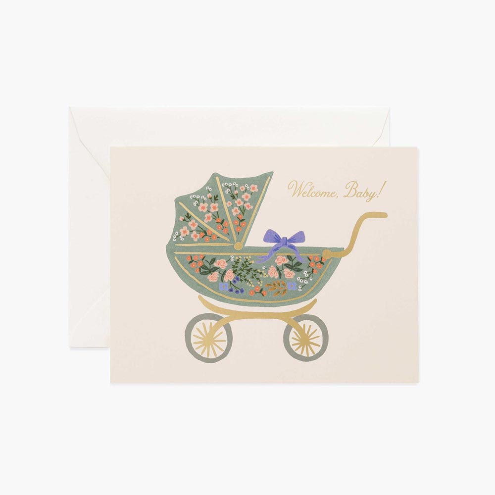 Tarjeta Postal Nacimiento Floral Pram - Rifle Paper Co