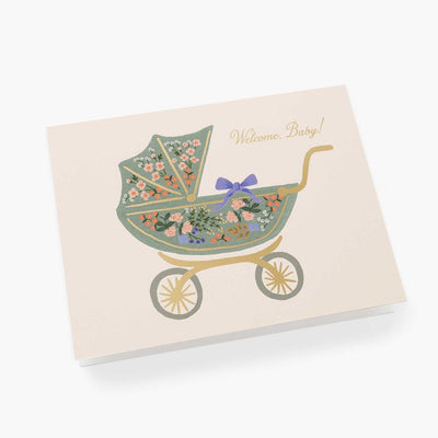 Floral Pram Birth Postcard - Rifle Paper Co