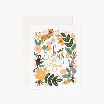 Tarjeta Postal Nacimiento Menagerie Baby - Rifle Paper