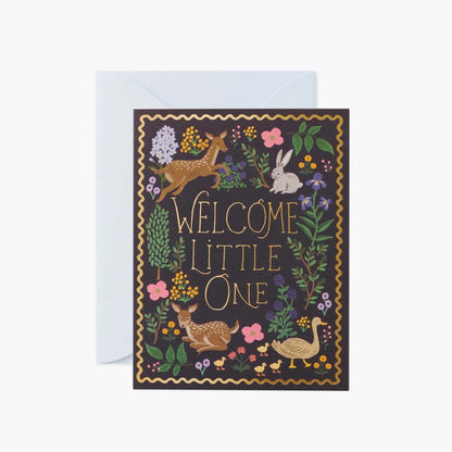 Tarjeta Postal Nacimiento Woodland Welcome - Rifle Paper Co