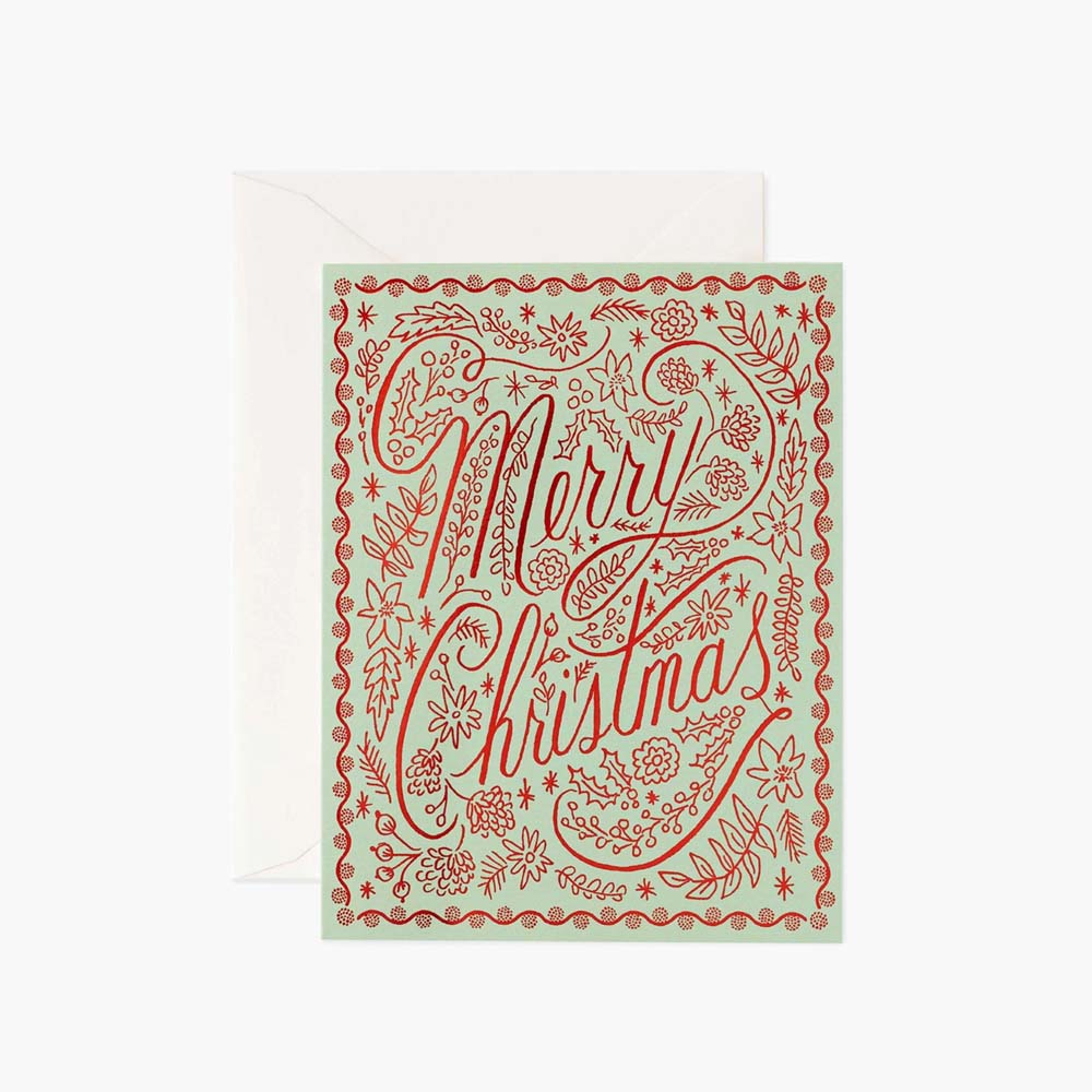 Crimson Christmas Postcard