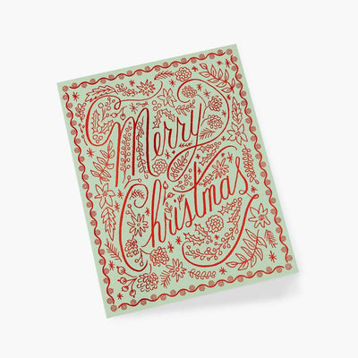 Crimson Christmas Postcard