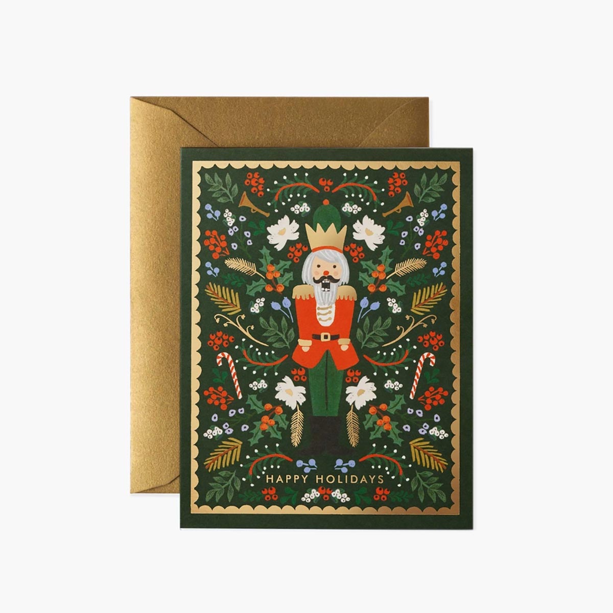 Postal Navidad Evergreen Nutcracker - Rifle Paper Co