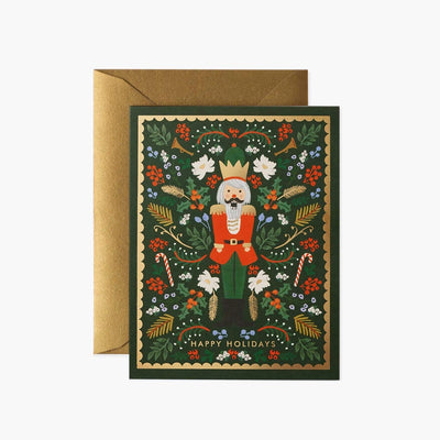 Postal Navidad Evergreen Nutcracker - Rifle Paper Co