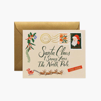 Postal Navidad Santa Letter
