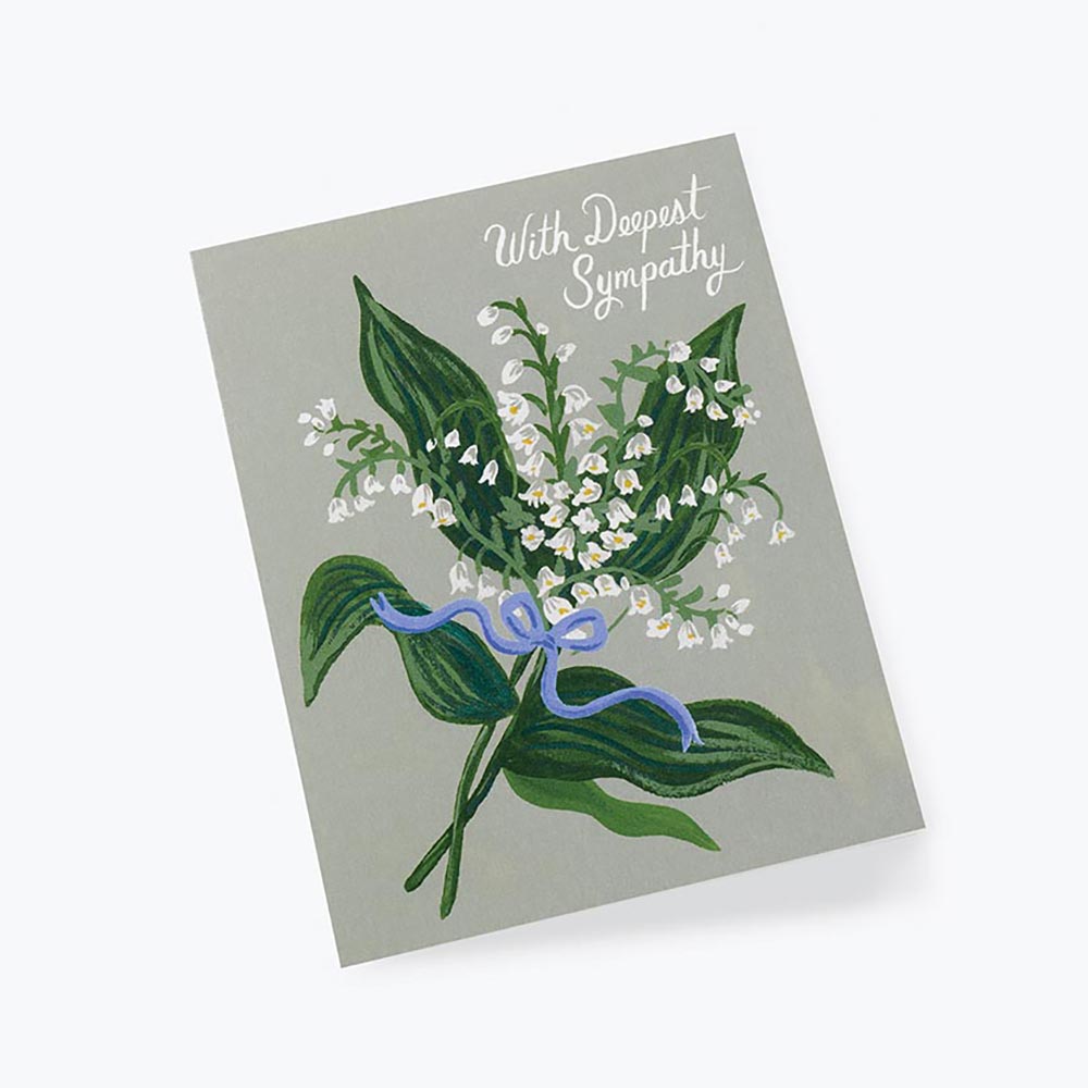 Tarjeta Postal Lily of the Valley Sympathy - Rifle Paper Co