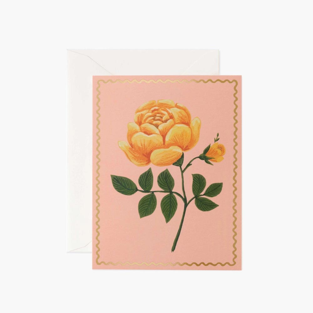 Tarjeta Postal Rosa Amarilla - Rifle Paper Co