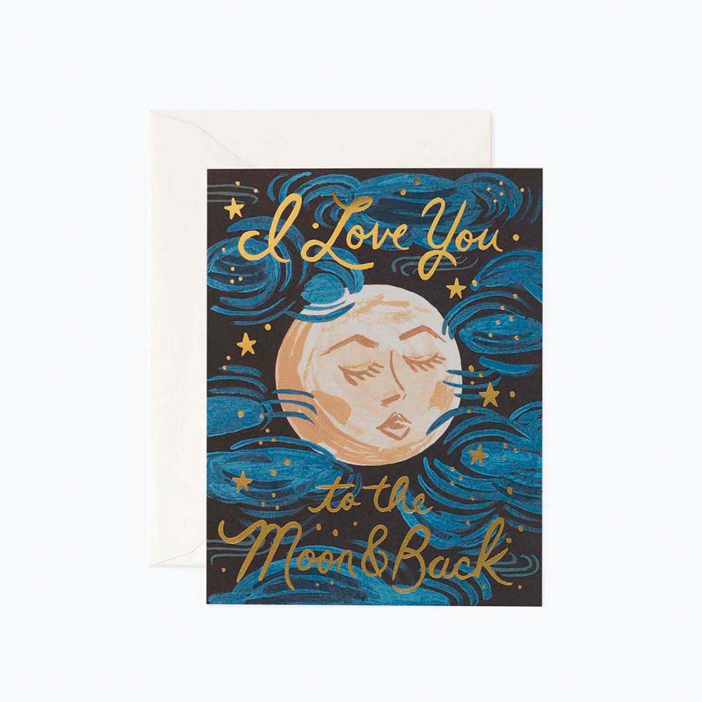 Tarjeta Postal amor To the Moon and Back - Rifle Paper