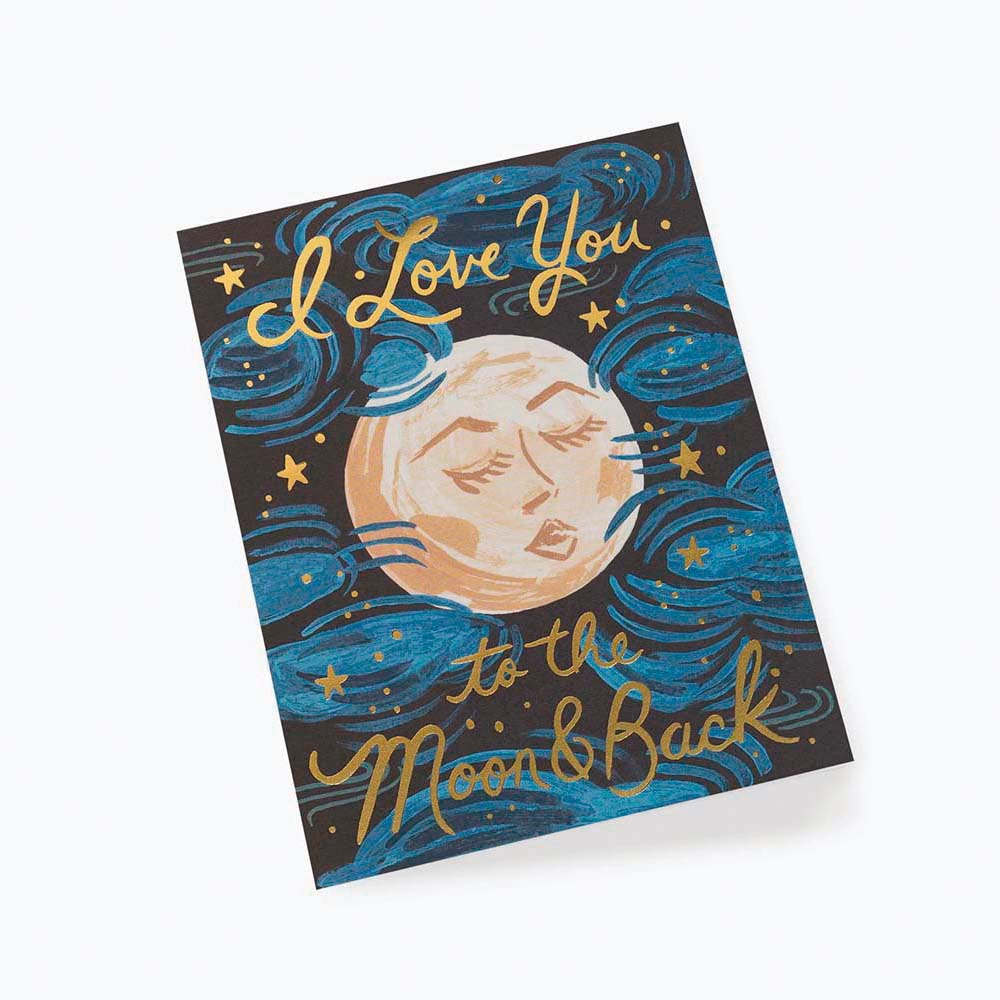 Tarjeta Postal amor To the Moon and Back - Rifle Paper