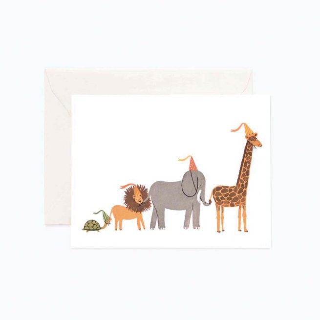 tarjeta-postal-animales-nino-nina-party-animals-parade-card-gck002-01
