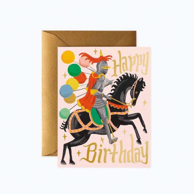 tarjeta-postal-feliz-cumpleanos-aniversario-ninos-knight-birthday-card-rifle-pepa-paper-gcb071-01