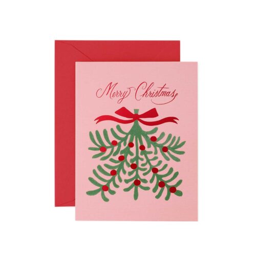 tarjeta-postal-navidad-merry-christmas-mistletoe-rilfe-paper-pepa-paper-gcx090-01