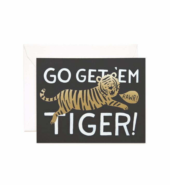 Tarjeta Postal Aliento - Go Get 'Em Tiger - Rifle Paper Co