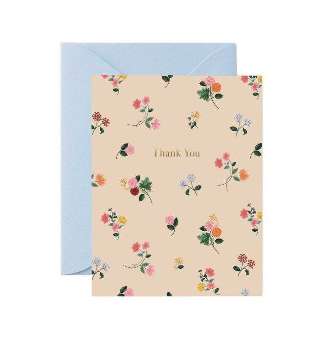 Tarjeta Postal Agradecimiento Ditsy Dahlia - Rifle Paper co