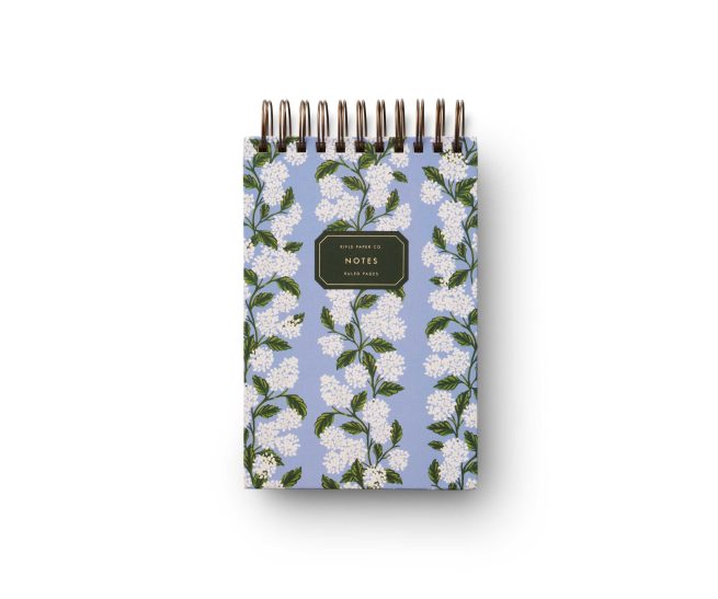 Libreta Hydrangea (espiral superior) - Rifle Paper co.